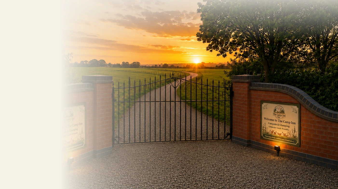 Countryside entrance to The Camp Inn